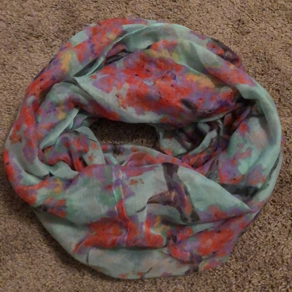 Floral infinity scarf